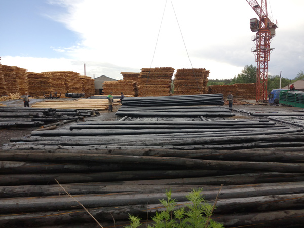 防腐油木桿、防腐油炸桿7